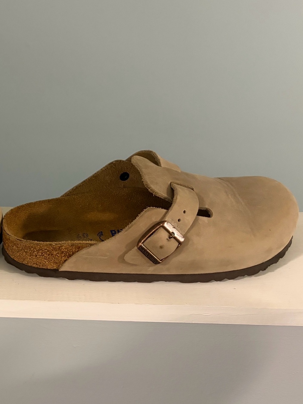 Birkenstock Boston Oiled Leather Clogs in Tobacco Brown - Picture 8 of 10